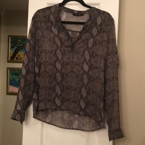 Brown snake skin top. WORN ONCE